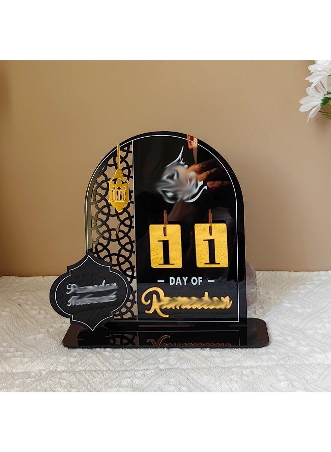 Desktop 3D Combination Golden Moon Acrylic Festive Decoration Stand - Image 5